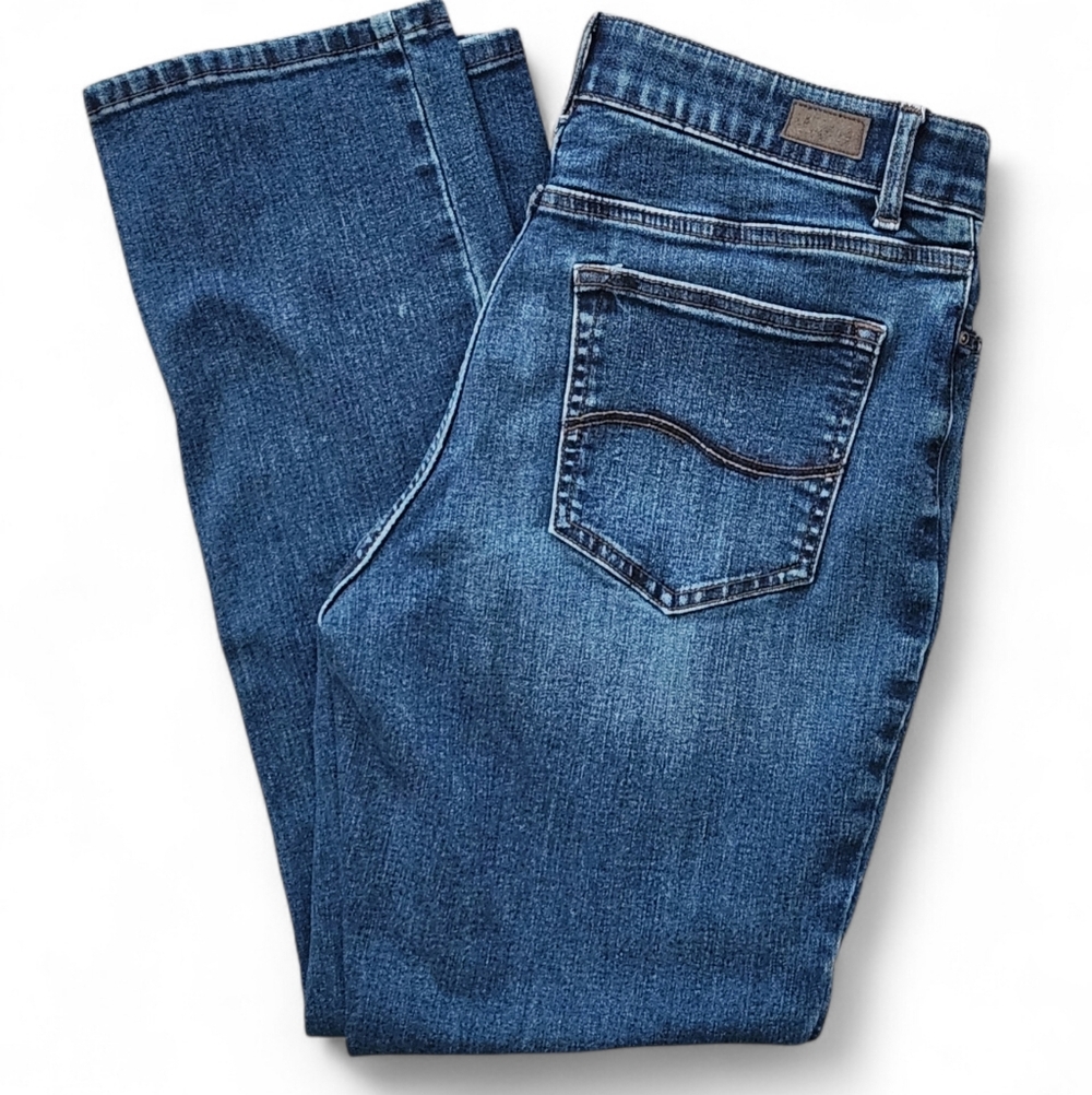 Lee Flex Motion Mid Rise Straight Leg Jeans Size 12 Short